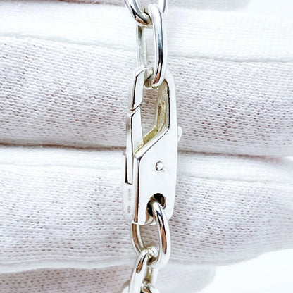 GUCCI Bracelet Bangle logo plate Silver 925 Women Accessory Authentic