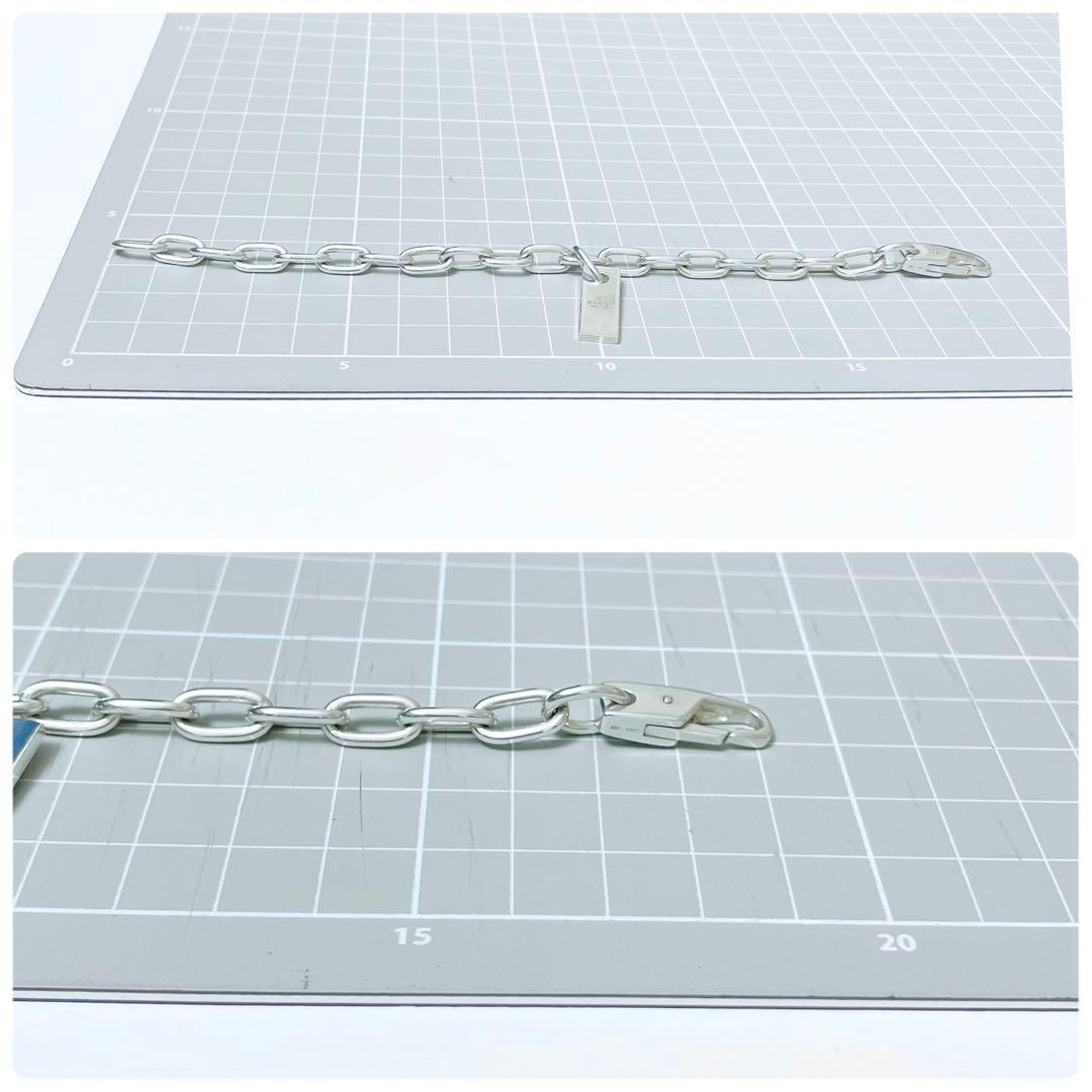 GUCCI Bracelet Bangle logo plate Silver 925 Women Accessory Authentic