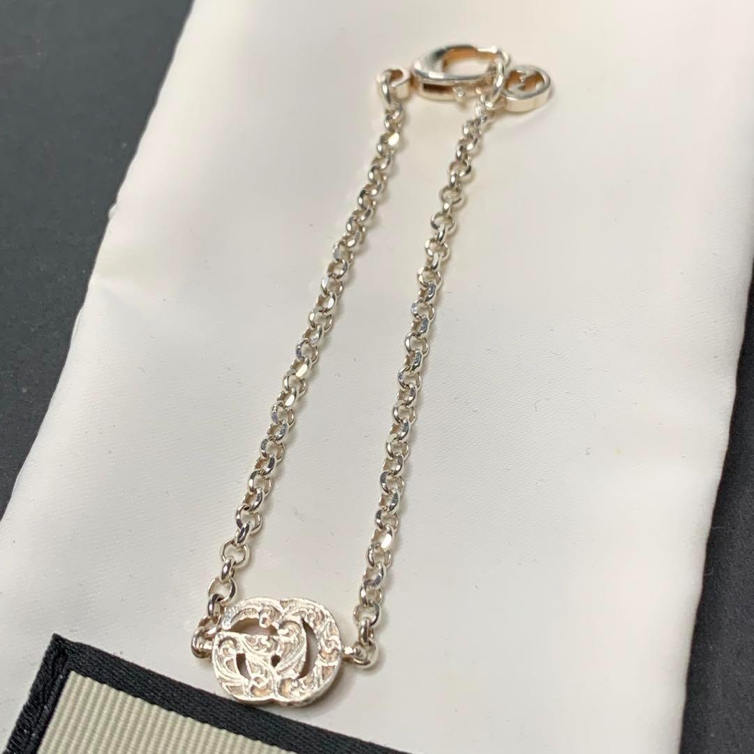 GUCCI Bracelet Bangle Interlocking Marmont Arabesque Silver Women Accessory