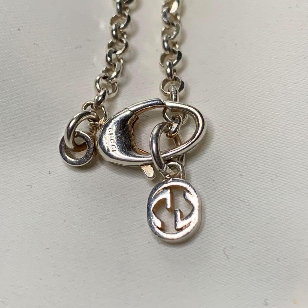 GUCCI Bracelet Bangle Interlocking Marmont Arabesque Silver Women Accessory