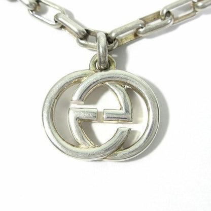 GUCCI Bracelet Bangle Interlocking G Silver 925 Men Accessory Authentic