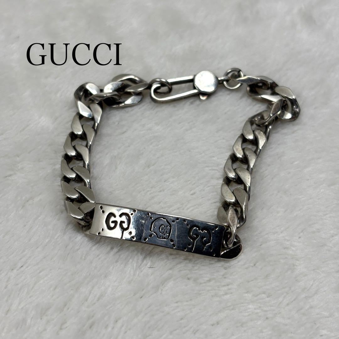 GUCCI Bracelet Bangle GHOST Silver 925 Men Accessory Authentic