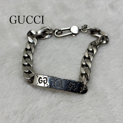 GUCCI Bracelet Bangle GHOST Silver 925 Men Accessory Authentic