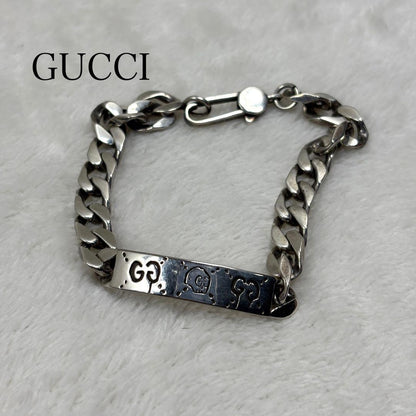 GUCCI Bracelet Bangle GHOST Silver 925 Men Accessory Authentic