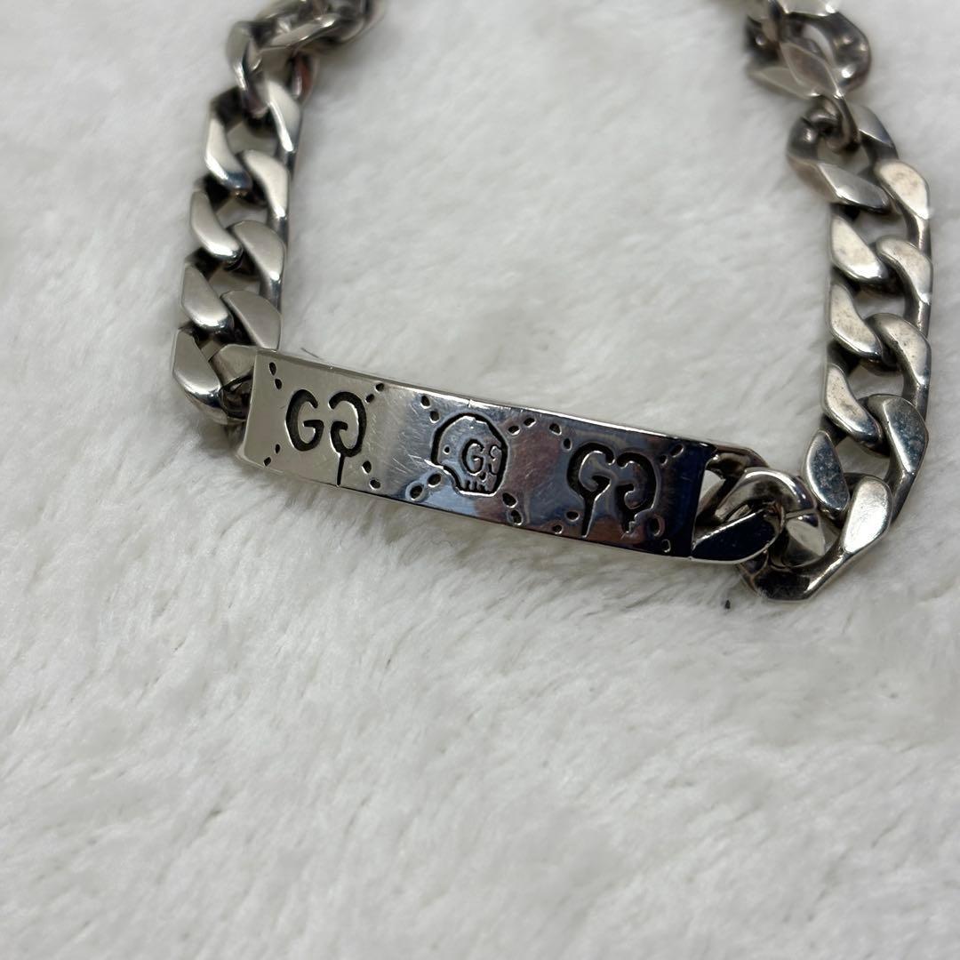 GUCCI Bracelet Bangle GHOST Silver 925 Men Accessory Authentic