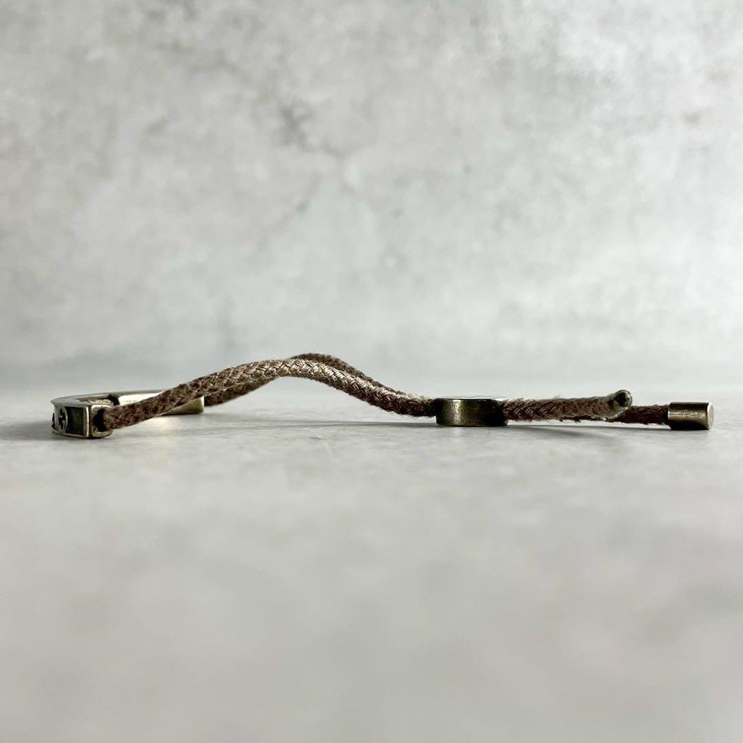 GUCCI Bracelet Bangle Interlocking GG Silver Ag925 Men Accessory Authentic