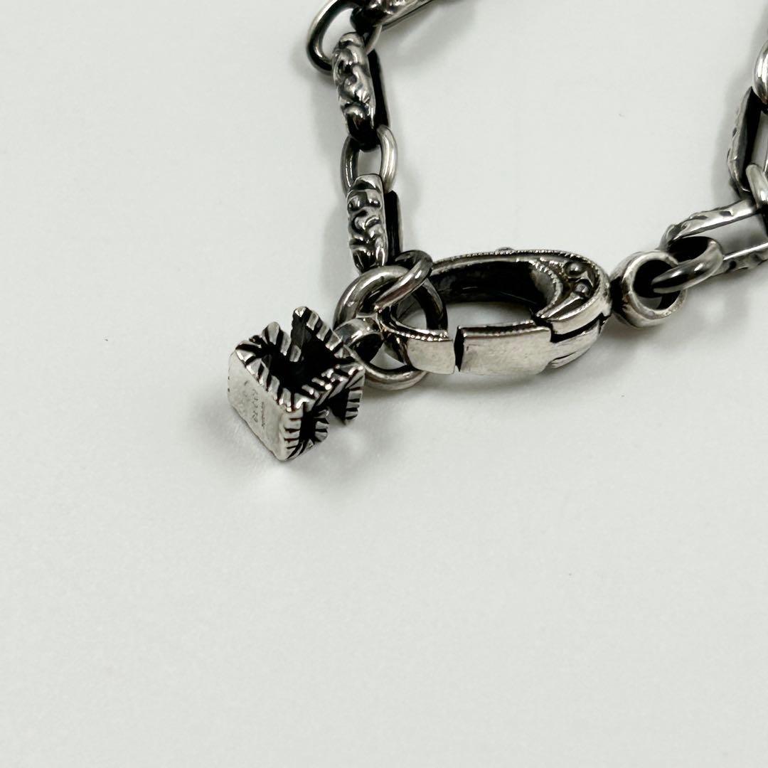 GUCCI Bracelet Bangle Arabesque Square G Cube Silver Ag925 Men Accessory Auth