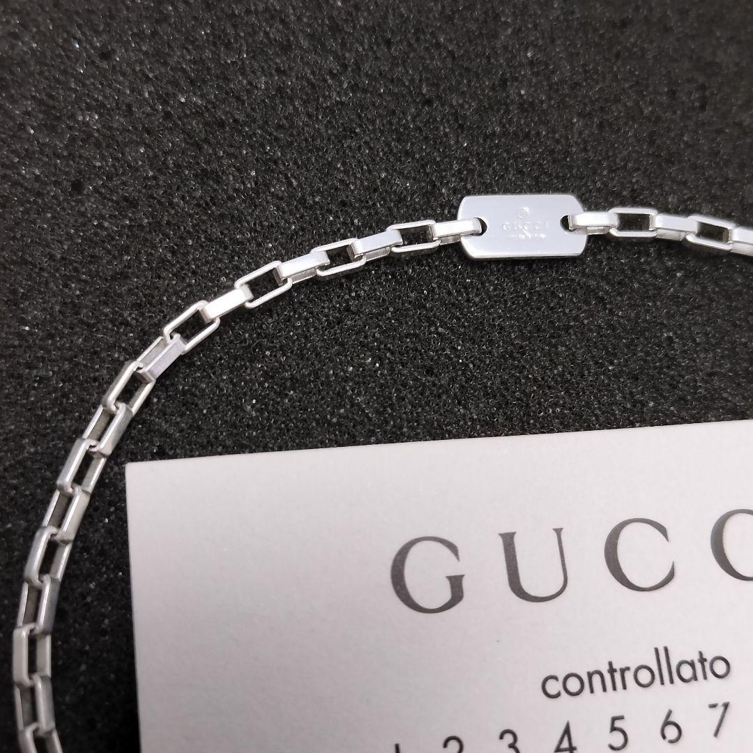 GUCCI Bracelet Bangle Venetian Square Silver 925 Men Accessory Authentic
