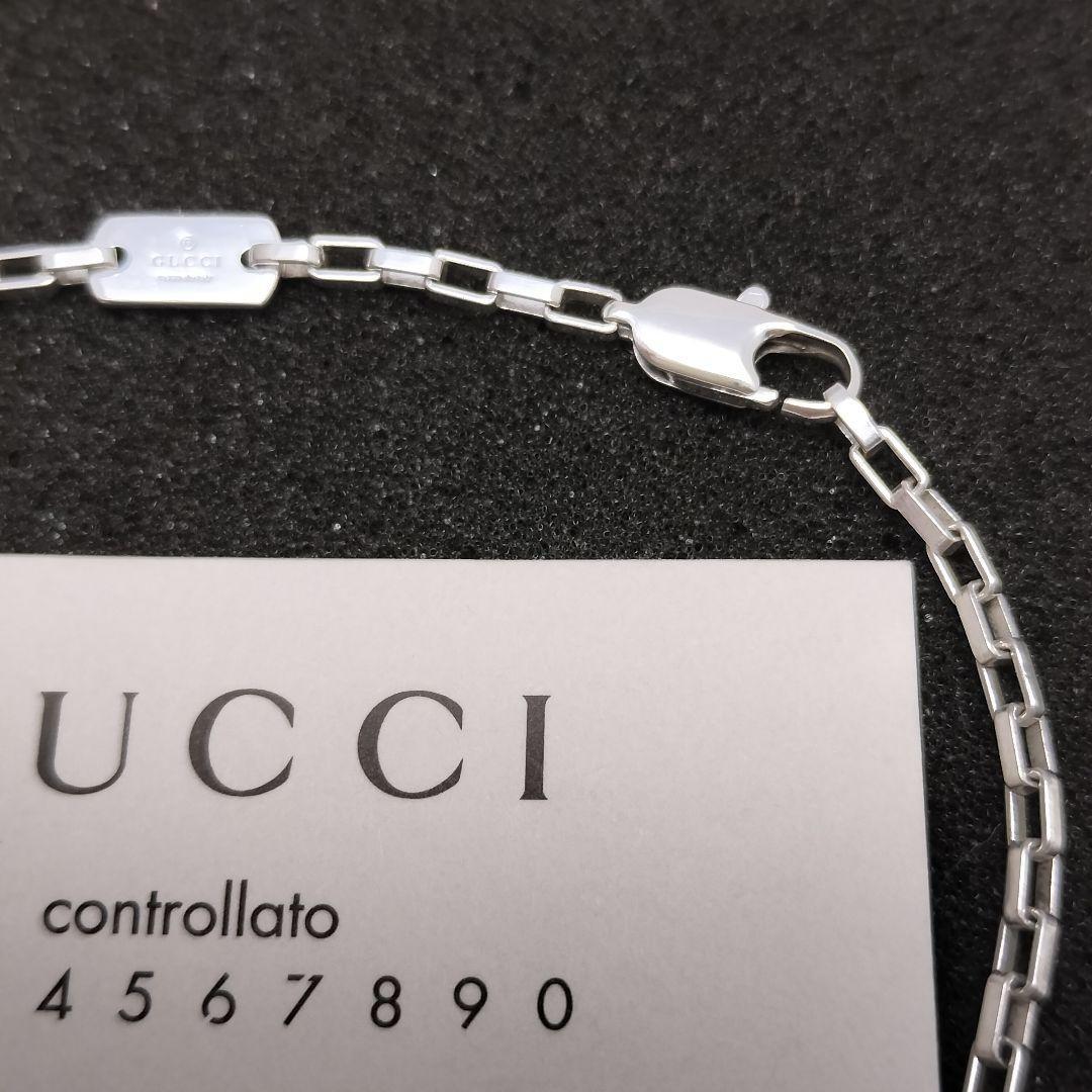 GUCCI Bracelet Bangle Venetian Square Silver 925 Men Accessory Authentic
