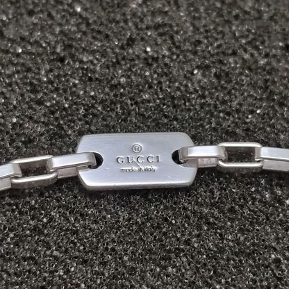 GUCCI Bracelet Bangle Venetian Square Silver 925 Men Accessory Authentic