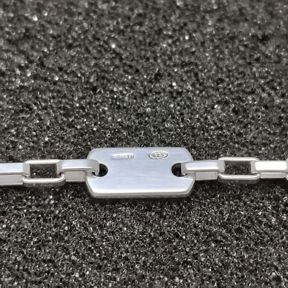 GUCCI Bracelet Bangle Venetian Square Silver 925 Men Accessory Authentic