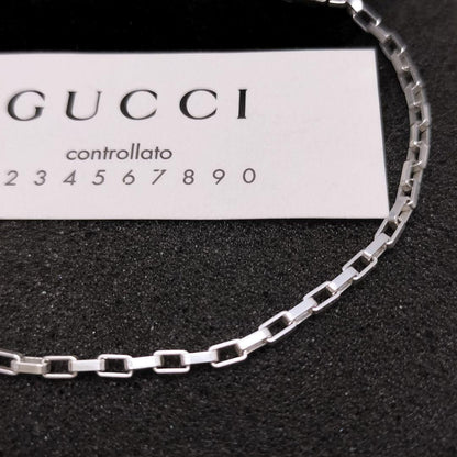 GUCCI Bracelet Bangle Venetian Square Silver 925 Men Accessory Authentic