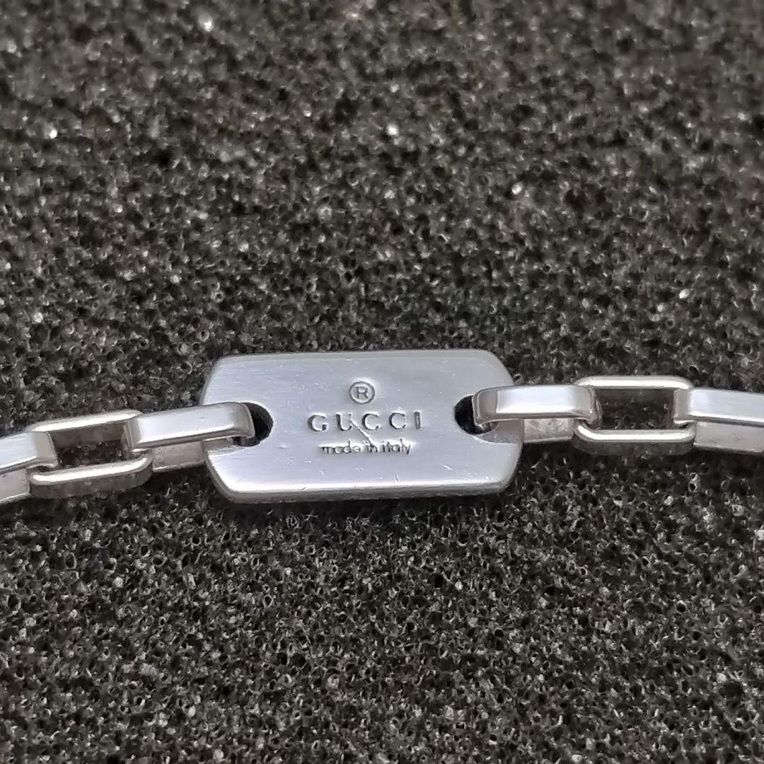 GUCCI Bracelet Bangle Venetian Square Silver 925 Men Accessory Authentic