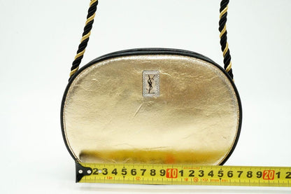 Saint Laurent Mini Shoulder Bag Purse YSL Cassandra Leather Gold Authentic