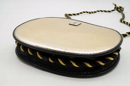 Saint Laurent Mini Shoulder Bag Purse YSL Cassandra Leather Gold Authentic