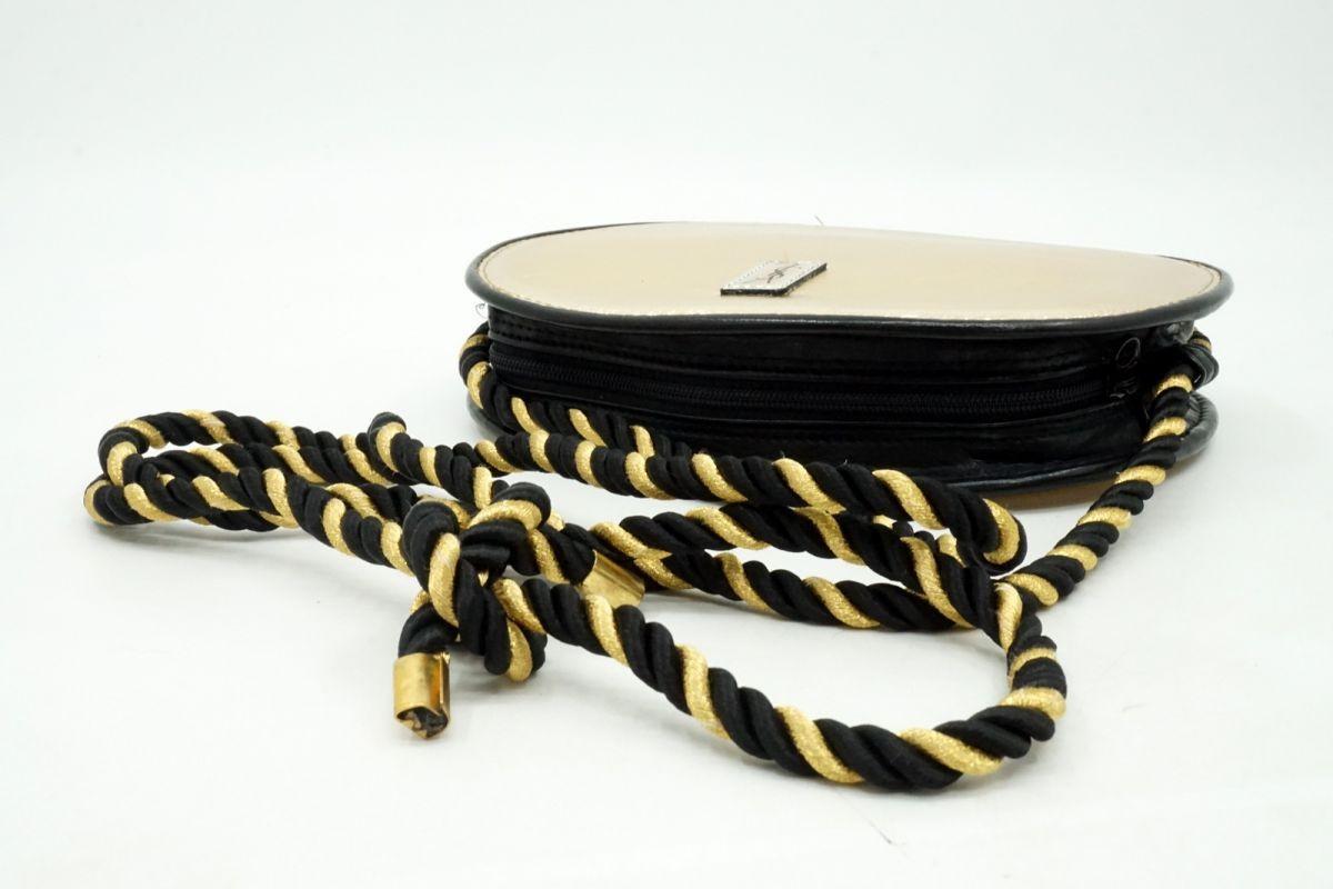 Saint Laurent Mini Shoulder Bag Purse YSL Cassandra Leather Gold Authentic