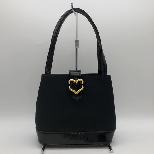 Saint Laurent Hand Bag Tote Purse Nylon Canvas Black Authentic