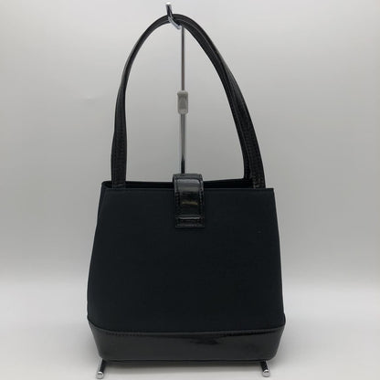 Saint Laurent Hand Bag Tote Purse Nylon Canvas Black Authentic