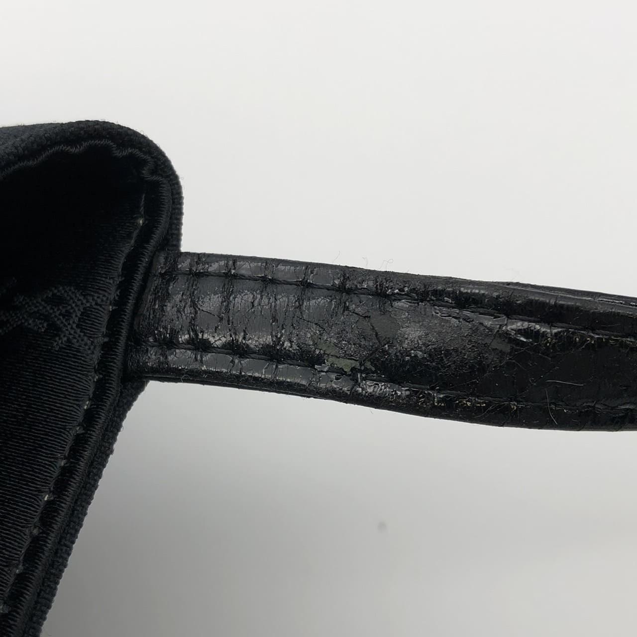 Saint Laurent Hand Bag Tote Purse Nylon Canvas Black Authentic