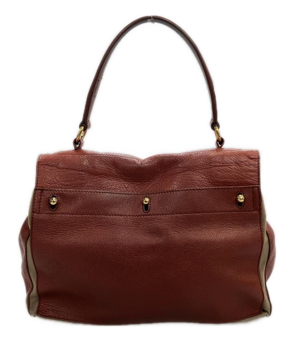 Saint Laurent Hand Bag Tote Purse Red Authentic