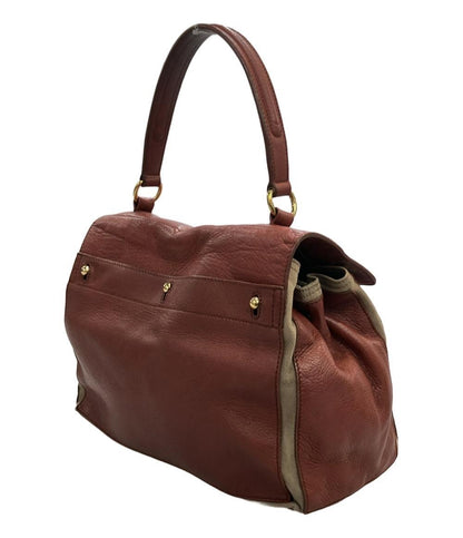 Saint Laurent Hand Bag Tote Purse Red Authentic