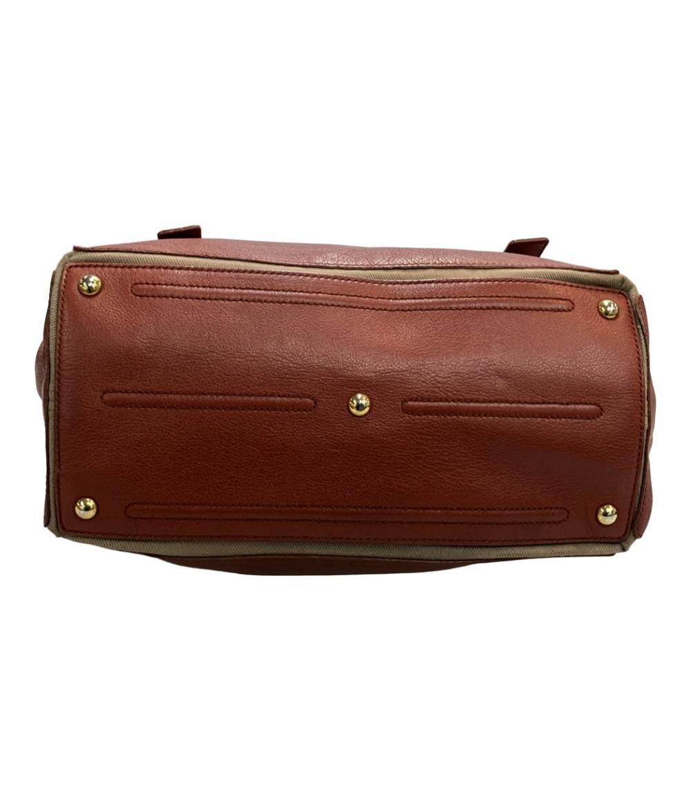 Saint Laurent Hand Bag Tote Purse Red Authentic