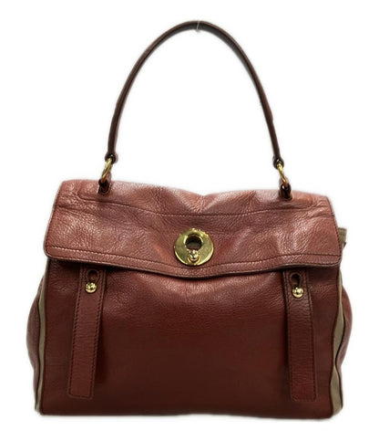 Saint Laurent Hand Bag Tote Purse Red Authentic