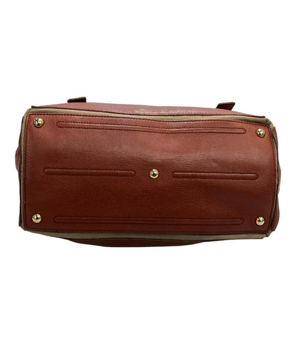 Saint Laurent Hand Bag Tote Purse Red Authentic