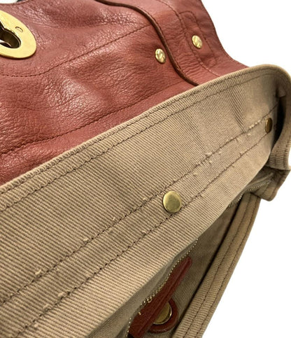 Saint Laurent Hand Bag Tote Purse Red Authentic