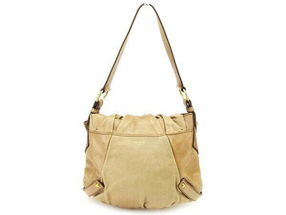 Saint Laurent Shoulder Bag Purse Ribbon Beige Authentic