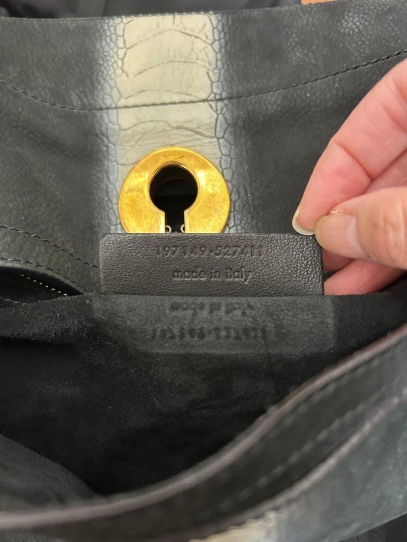 Saint Laurent Hand Bag Tote Purse Muse Toe Suede Leather Black Authentic