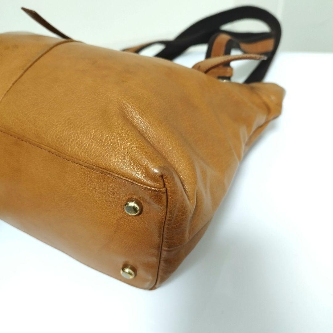 Saint Laurent Hand Bag Tote Purse YSL Cassandra Leather Brown Authentic