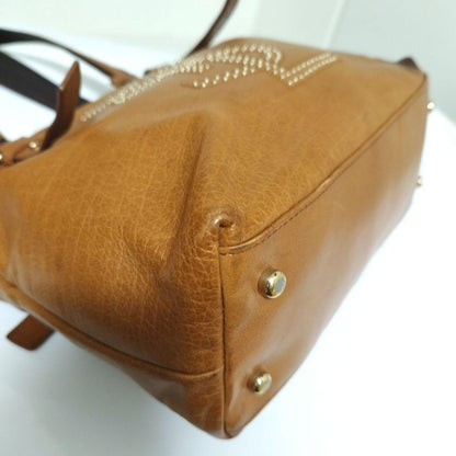 Saint Laurent Hand Bag Tote Purse YSL Cassandra Leather Brown Authentic