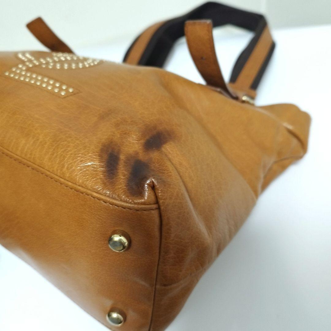 Saint Laurent Hand Bag Tote Purse YSL Cassandra Leather Brown Authentic