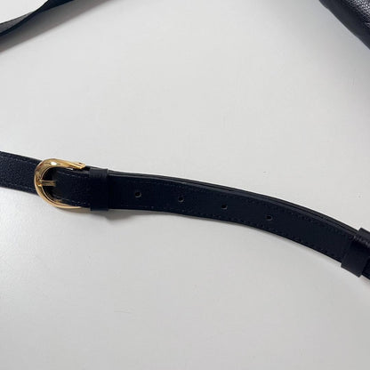 Saint Laurent Shoulder Bag Purse 3way YSL Cassandra Leather Black Authentic