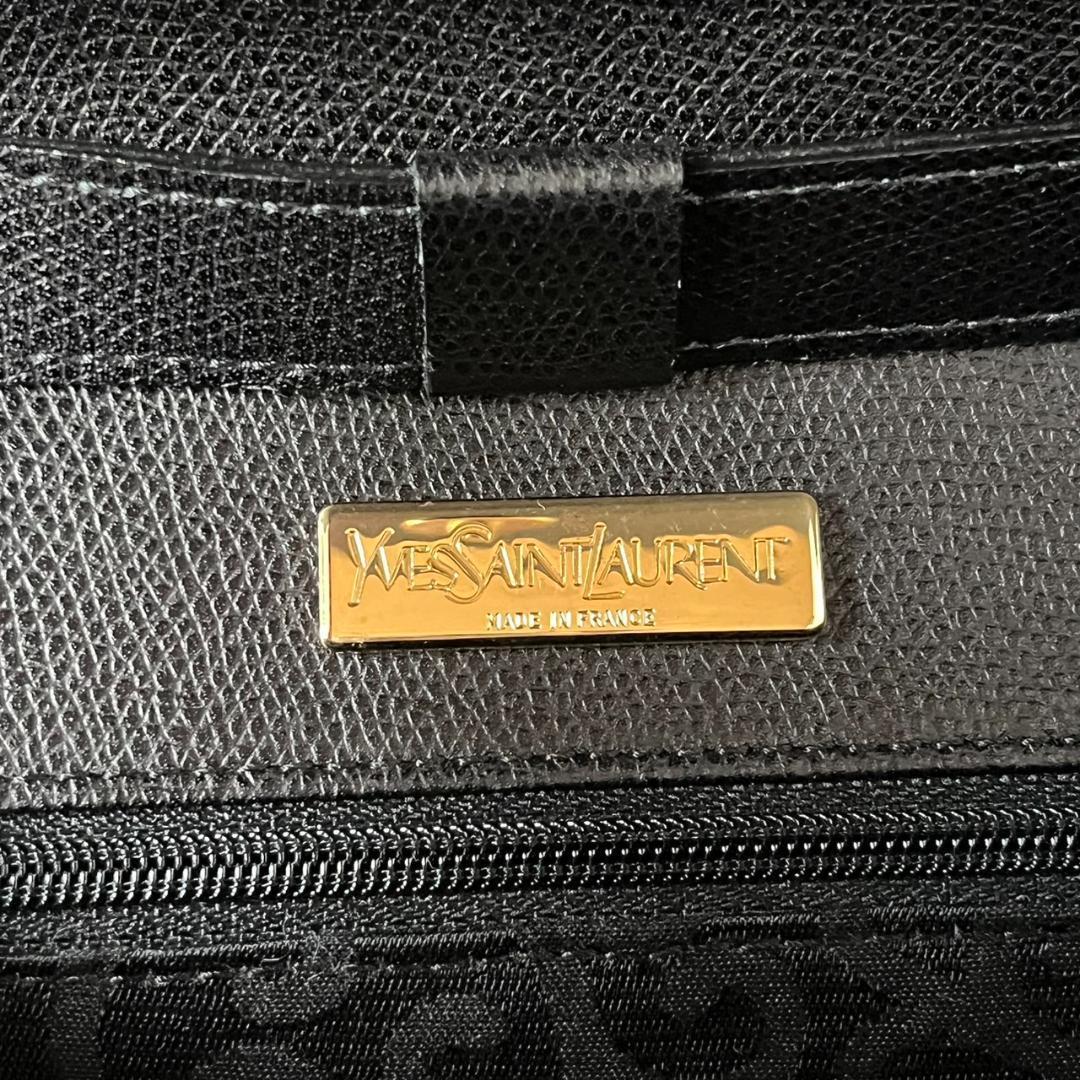 Saint Laurent Shoulder Bag Purse 3way YSL Cassandra Leather Black Authentic