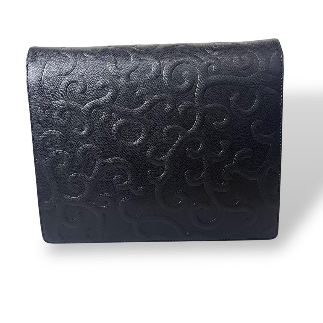 Saint Laurent Shoulder Bag Purse 3way YSL Cassandra Leather Black Authentic