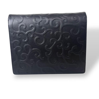 Saint Laurent Shoulder Bag Purse 3way YSL Cassandra Leather Black Authentic