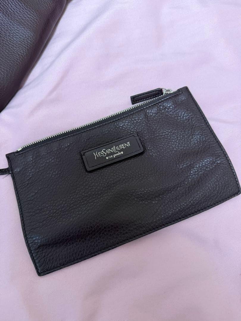 Saint Laurent Boston Bag Hand Tote Purse Brown Authentic