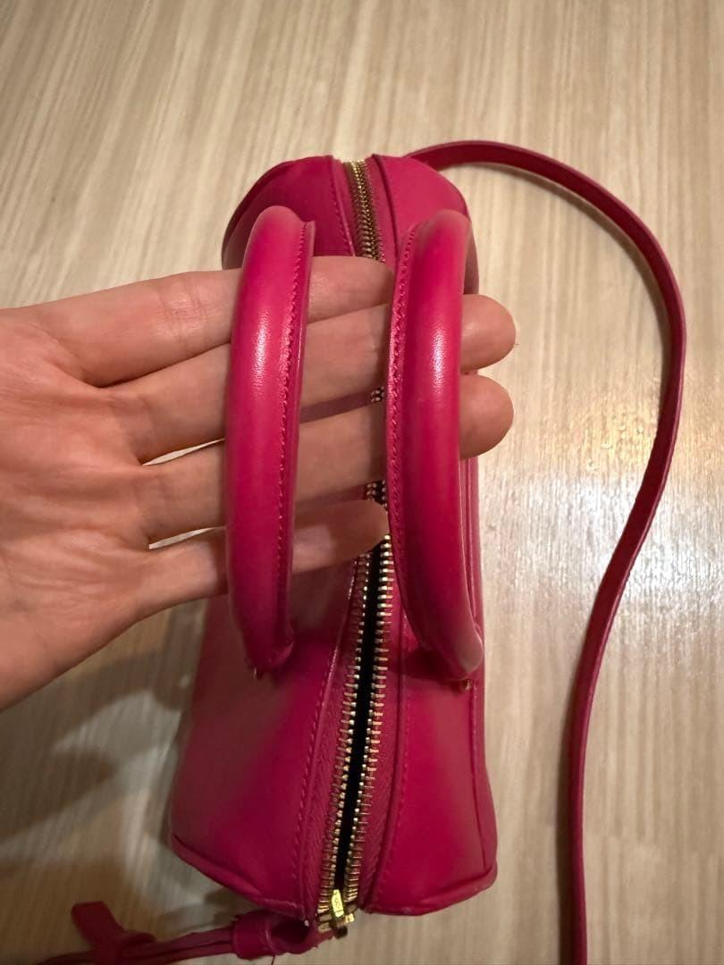 Saint Laurent Boston Bag Hand Shoulder Tote Purse 2way Logo Pink Authentic