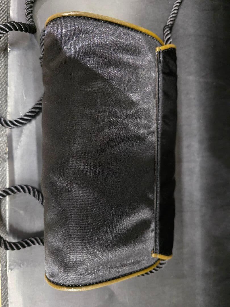 Saint Laurent Shoulder Bag Purse YSL Cassandra Nylon Black Authentic