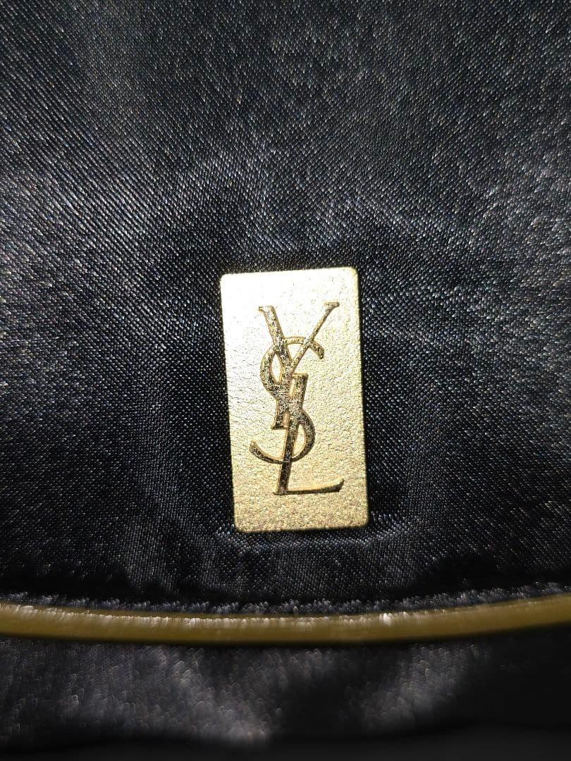 Saint Laurent Shoulder Bag Purse YSL Cassandra Nylon Black Authentic