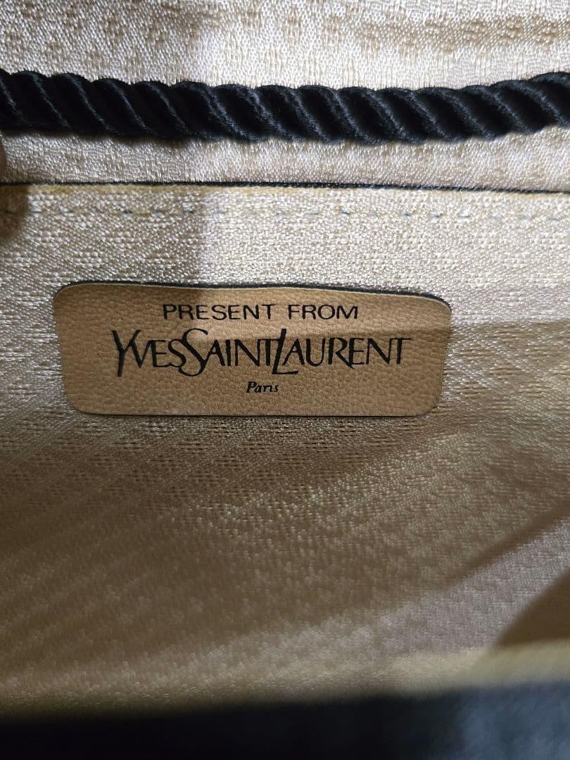 Saint Laurent Shoulder Bag Purse YSL Cassandra Nylon Black Authentic