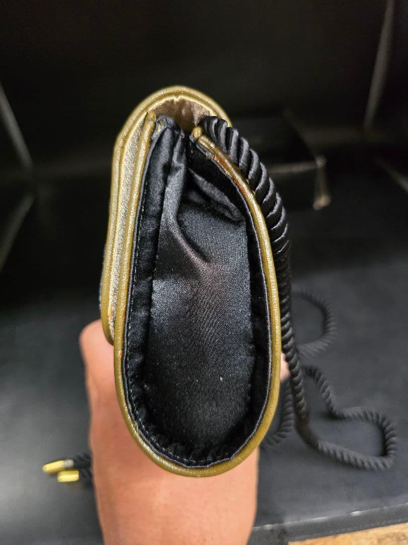 Saint Laurent Shoulder Bag Purse YSL Cassandra Nylon Black Authentic