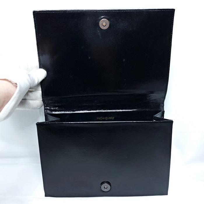 Saint Laurent Clutch Bag Second Bag Black Authentic