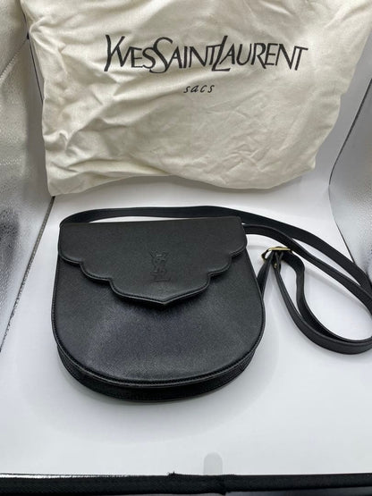Saint Laurent Shoulder Bag Purse YSL Cassandra Black Authentic