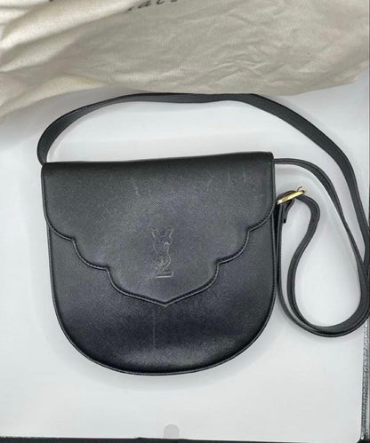 Saint Laurent Shoulder Bag Purse YSL Cassandra Black Authentic