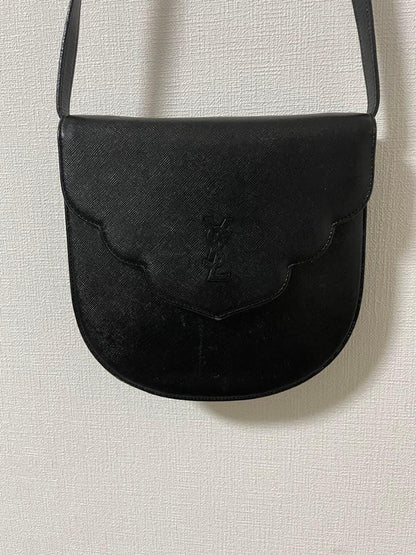 Saint Laurent Shoulder Bag Purse YSL Cassandra Black Authentic