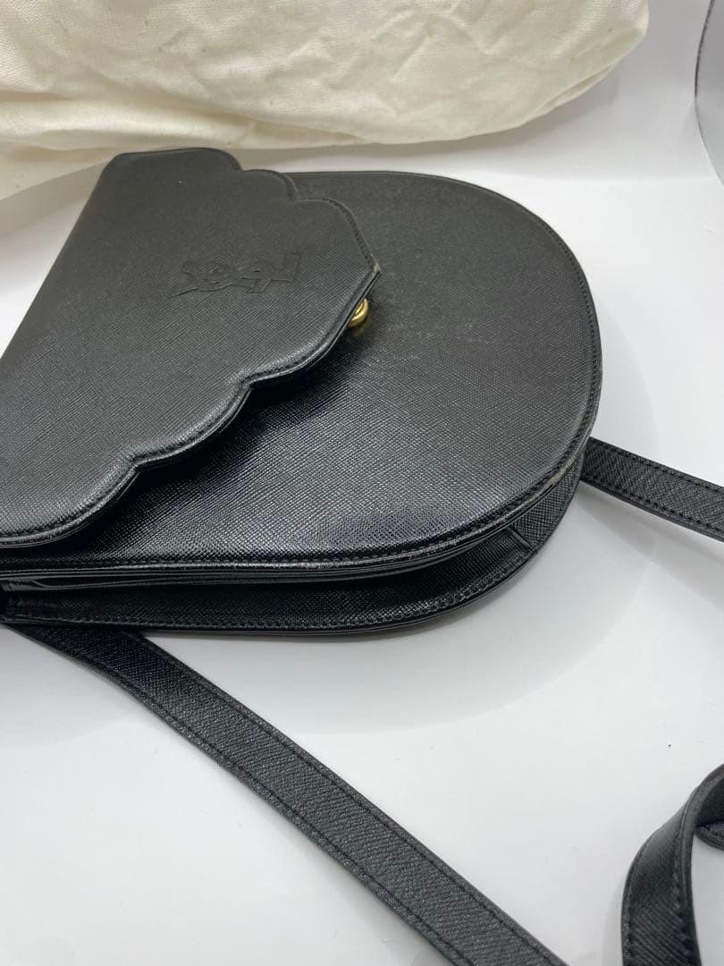 Saint Laurent Shoulder Bag Purse YSL Cassandra Black Authentic