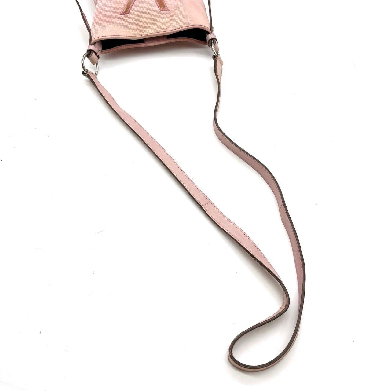 Saint Laurent Shoulder Bag Purse YSL Cassandra Canvas Leather Pink Authentic